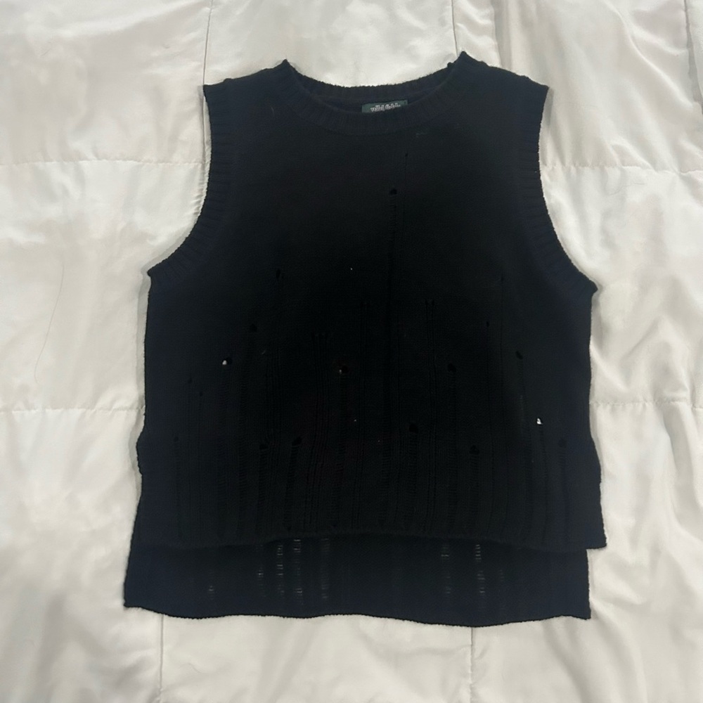 Black sweater vest